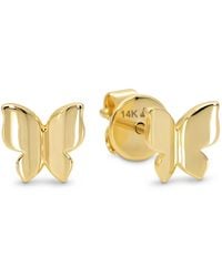 DEVATA - Butterfly 6x6mm Stud Earrings - Lyst