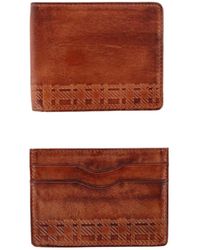 Trafalgar - Caelen Plaid Embossed Bi-fold Wallet And Card Case Combo - Lyst
