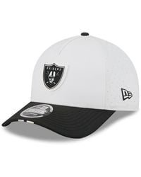 KTZ - White/black Las Vegas Raiders 2025 Nfl Training Camp A-frame 9forty Adjustable Hat - Lyst