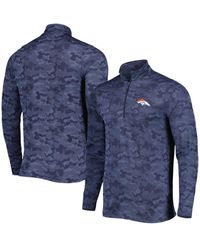 Antigua - Denver Broncos Brigade Quarter-zip Sweatshirt - Lyst