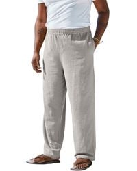 Kingsize - Big & Tall Elastic Waist Gauze Cotton Pants - Lyst