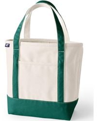 Lands' End - Medium 5 Pocket Open Top Canvas Tote Bag - Lyst