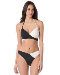 Vince Camuto - Colorblocked Bikini Top High Cut Bottoms - Lyst