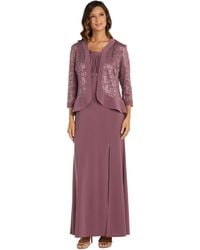 R & M Richards - Sequined Lace Empire-waist Gown & Jacket - Lyst