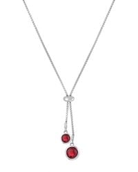 Macy's - Crystal 30" Adjustable Box Chain Necklace (13/50 Ct. T.w. - Lyst