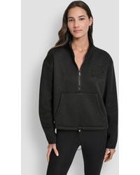 DKNY - Dkny Half-zip Long-sleeve Sweater - Lyst