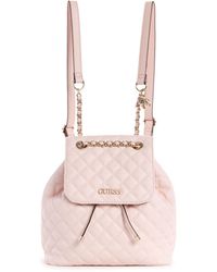 Guess Cessily Quilted Black Backpack - Save 19% - Lyst