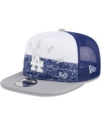 KTZ - White/gray Los Angeles Dodgers Team Foam Front A-frame Trucker 9fifty Snapback Hat - Lyst