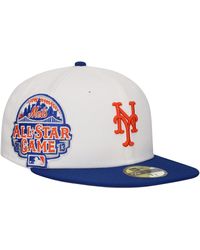 KTZ - White/royal New York Mets Major Sidepatch 59fifty Fitted Hat - Lyst