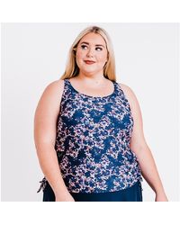 Calypsa - Plus Size Maya Tankini Swim Top With Removable Cups - Lyst