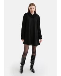Nocturne - Peter Pan Collared Knit Dress - Lyst
