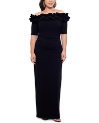 Xscape - Plus Size Ruffled Off-the-shoulder Gown - Lyst