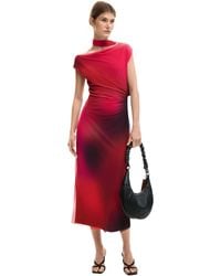 Desigual - Asymmetric Draped Dress, Polyester - Lyst