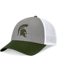 Top Of The World - Gray/green Michigan State Spartans Oht Military Appreciation Badge Trucker Adjustable Hat - Lyst