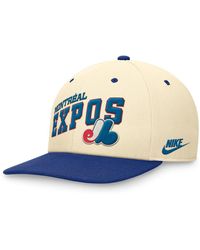 Nike - Cream/blue Montreal Expos Rewind Cooperstown Collection Performance Snapback Hat - Lyst