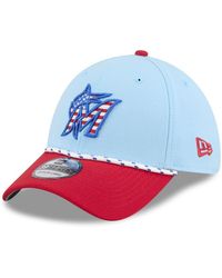 KTZ - Light Blue/red Miami Marlins 2025 Fourth Of July 39thirty Flex Hat - Lyst