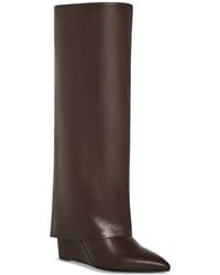 Madden Girl - Evander Fold-over Cuffed Knee High Wedge Dress Boots - Lyst