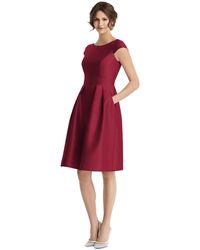 Alfred Sung - Boat-neck A-line Dress - Lyst