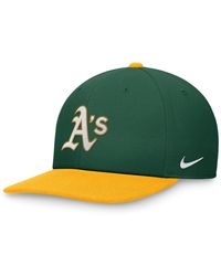 Nike - Green/gold Oakland Athletics Evergreen Two-tone Snapback Hat - Lyst