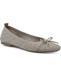 White Mountain - Sashay Knit Ballet Flats - Lyst