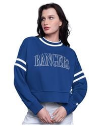 Starter - Â New York Rangers Power Play Cropped Pullover Sweatshirt - Lyst