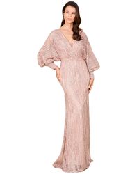 Lara - Long Bishop Sleeve Lace Gown - Lyst