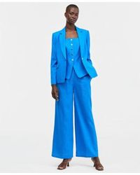 Tahari - Linen Blend Single Button Blazer Spaghetti Strap Vest Wide Leg Pants - Lyst