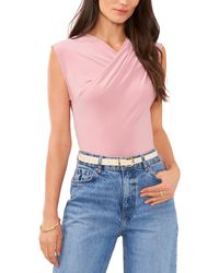 Vince Camuto - Draped Crossover Neck Top - Lyst
