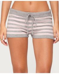 Edikted - Abra Striped Pull-on Low-rise Shorts - Lyst