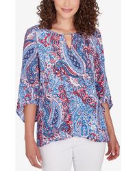 Ruby Rd. - Petite Woven Paisley Gauze Top - Lyst