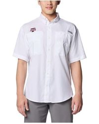 Columbia - Texas A & M aggies Pfg Tamiami Omni-shade Button-down Shirt - Lyst