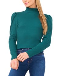Cece - Puff-shoulder Long-sleeve Turtleneck Top - Lyst