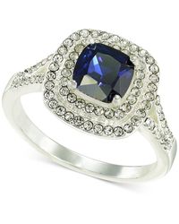 Charter Club - Tone Pave & Color Crystal Square Halo Ring - Lyst