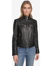 Andrew Marc - Mikel Racer Leather Jacket - Lyst