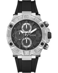 Guess - Multi-function Silicone Watch 46mm - Lyst