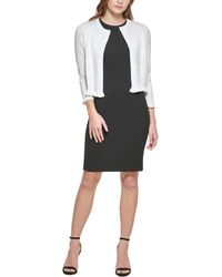 DKNY - Lace-back Open-front Cardigan - Lyst