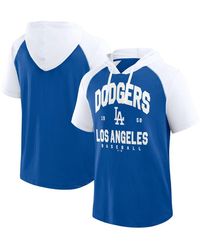 Fanatics - Los Angeles Dodgers Prime Raglan Short Sleeve Hoodie T-shirt - Lyst