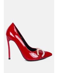 Rag & Co - Cocktail Buckle Embellished Stiletto Pump Shoes - Lyst
