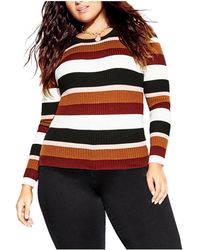 City Chic - Plus Size 70's Sweater - Lyst