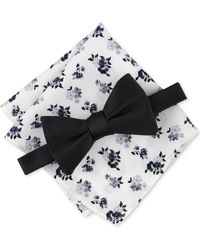 BarIII - Davlyn Solid Bow Tie & Floral Pocket Square Set - Lyst