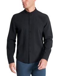 Kenneth Cole - Slim-fit Performance Stretch Textured Band-collar Button-down Shirt - Lyst