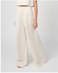 WeWoreWhat - Button Front Palazzo Pant - Lyst
