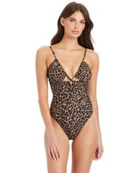 Sanctuary - French Kitty Over-the-shoulder Keyhole One-piece Swimsuit - Lyst