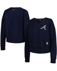 DKNY - Sport Atlanta Braves Lily V-neck Pullover Sweatshirt - Lyst