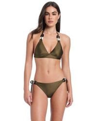 Red Carter - V Neck Halter Bikini Top Tie Side Hipster Swim Bottoms - Lyst