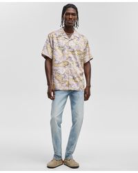 Mode Of One - Relaxed-fit Printed Button-down Camp Shirt - Lyst