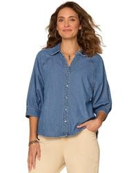 Democracy - Petite Collared Button Down Shirt - Lyst