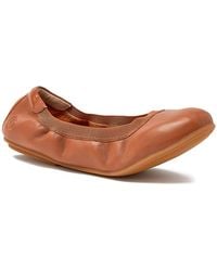Lands' End - Comfort Slip On Leather Ballet Flats - Lyst