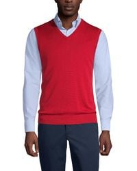 Lands' End - School Uniform Cotton Modal Fine Gauge Sweater Vest - Lyst