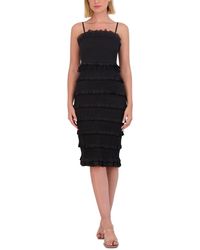 Vince Camuto - Tiered Ruffle-trim Bodycon Dress - Lyst